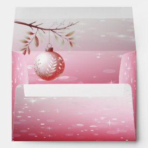 Pink Decorative Christmas Ball Envelope