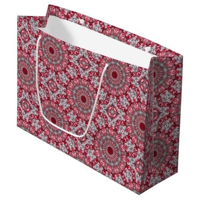 Pink Decorative Holiday Gift Bag (Front Angled)