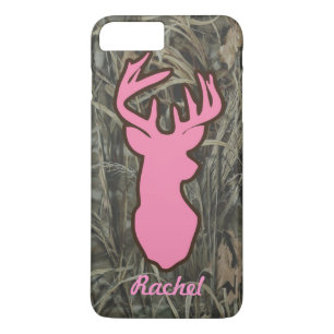 Pink Deer Head Camo iPhone 7 plus case