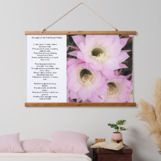 Pink desert petals  hanging tapestry