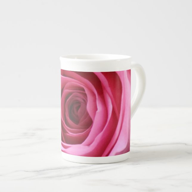 Pink Design 2 Bone China Mug (Front Right)