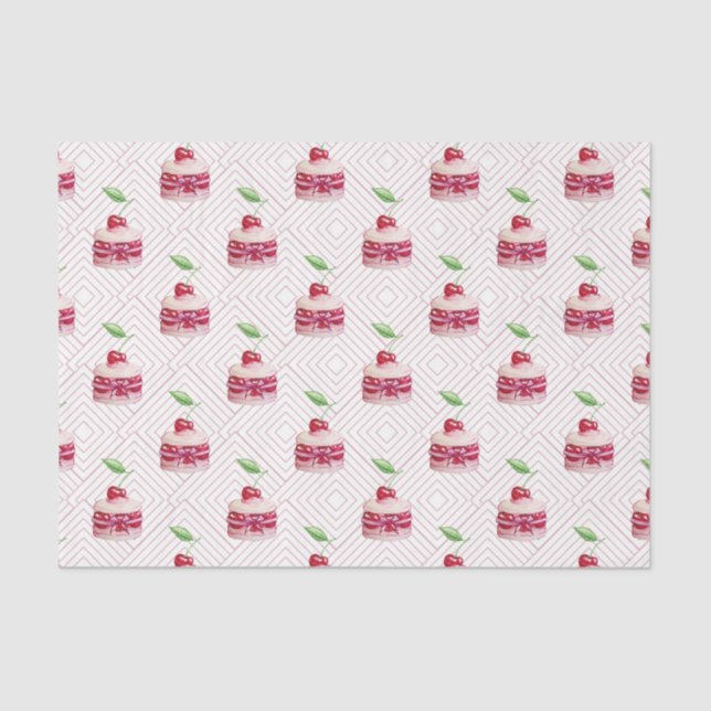 Pink dessert (Design 79 Pink Series) Tissue Paper (Front)