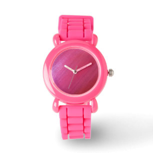 Pink Diagonal Design Watch