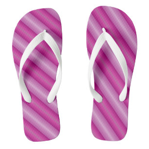 Pink Diagonal Stripes Jandals