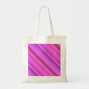 Pink diagonal stripes tote bag