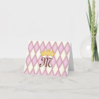 Pink Diamond Check Crowned Monogram Princess