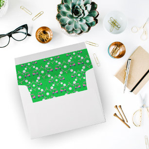 Pink Diamond Golf Floral Designs Envelope