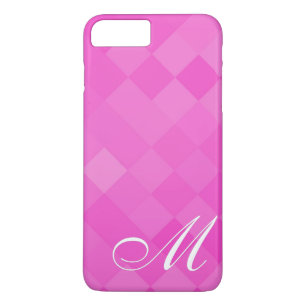 Pink Diamond Pattern and Monogram Case-Mate iPhone Case