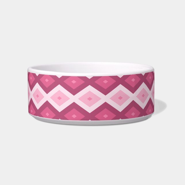 Pink diamond pattern bowl (Front)