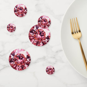 Pink Diamond Pattern Confetti