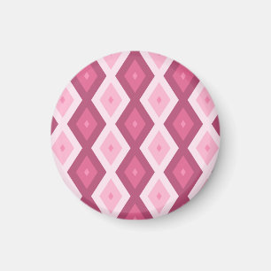 Pink diamond pattern magnet