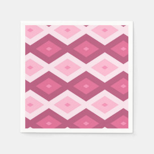 Pink diamond pattern napkin