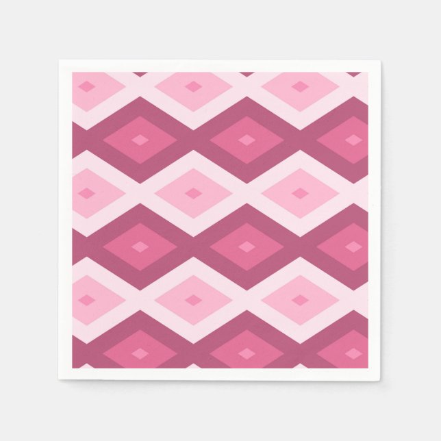 Pink diamond pattern napkin (Front)