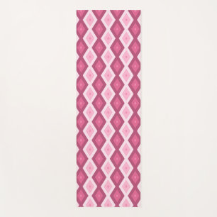 Pink diamond pattern yoga mat