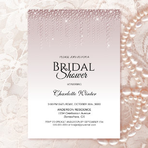 Pink Diamonds Bridal Shower Invitation