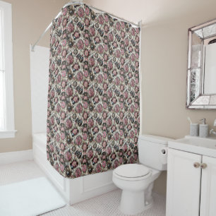 Pink Diamonds Mid Century Modern Shower Curtain