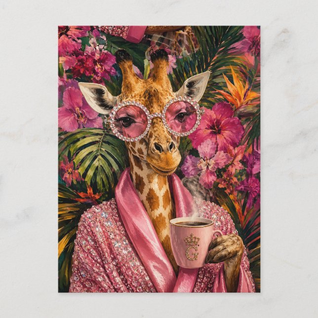 Pink Diamonds & Morning Glamor Postcard (Front)