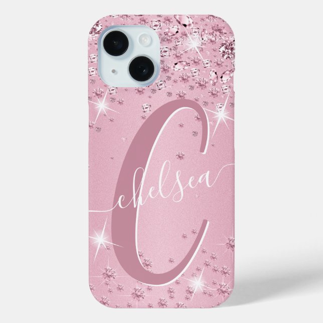 Pink Diamonds - Personalised  Case-Mate iPhone Case (Back)