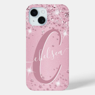 Pink Diamonds - Personalized  iPhone 15 Case