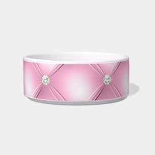 Pink diamonte pet bowl pretty elegant