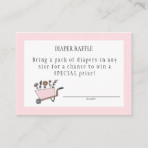 Pink Diaper Raffle Card