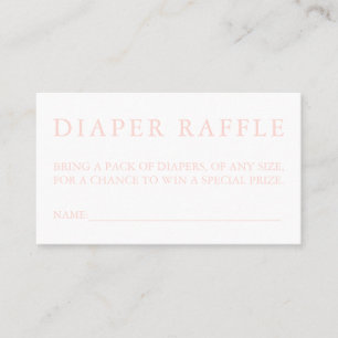 Pink Diaper Raffle Card