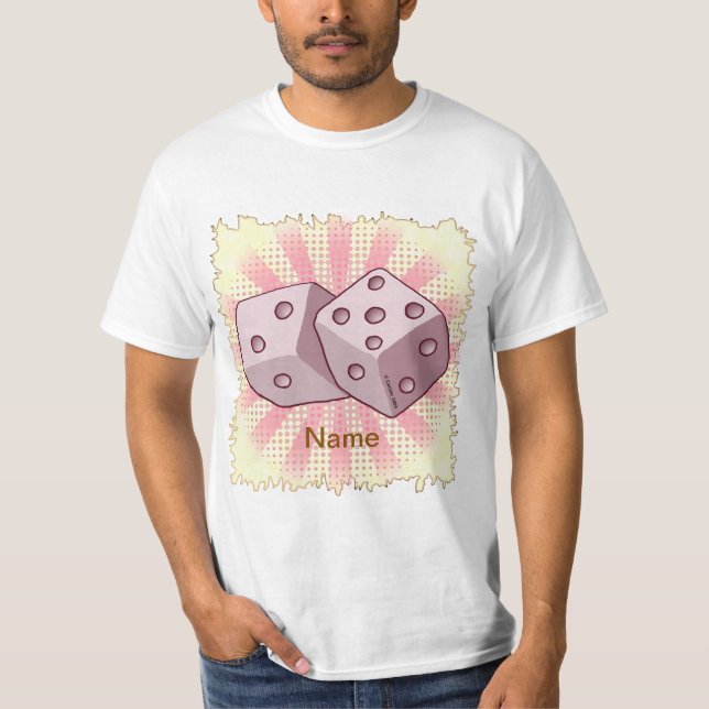 Pink Dice  T-Shirt (Front)