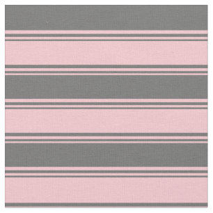 Pink & Dim Grey Coloured Stripes/Lines Pattern Fabric