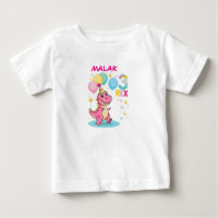 Pink Dino 3rd Birthday Party Graphic