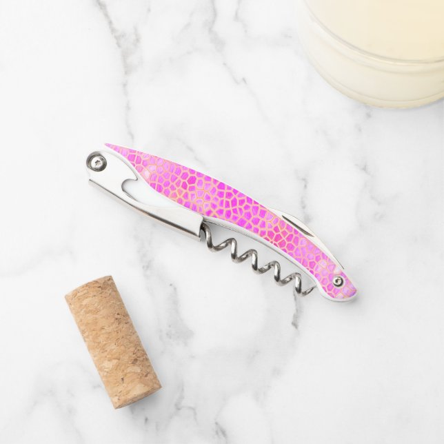 Pink Dinosaur Hide Corkscrew (Front)