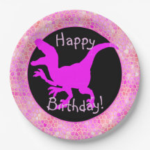 Pink Dinosaur Hide Happy Birthday!