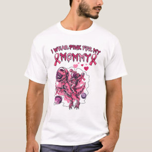 Pink Dinosaur I Wear Pink For My Mummy T-Shirt