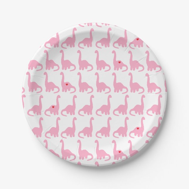 Pink Dinosaur Plates (Front)