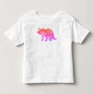Pink Dinosaur Rainbow Painting T-shirt