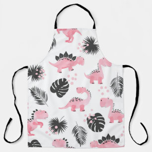 Pink Dinosaurs: Cute Kids Pattern. Apron