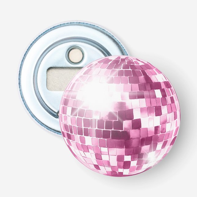 Pink Disco Ball Bottle opener (Front)