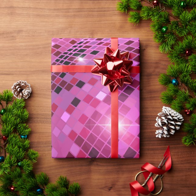 Pink Disco Ball Disco Dance Party Theme  Wrapping Paper (Holiday Gift)