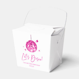 Pink Disco Ball Let's Disco Birthday Party Favour Box
