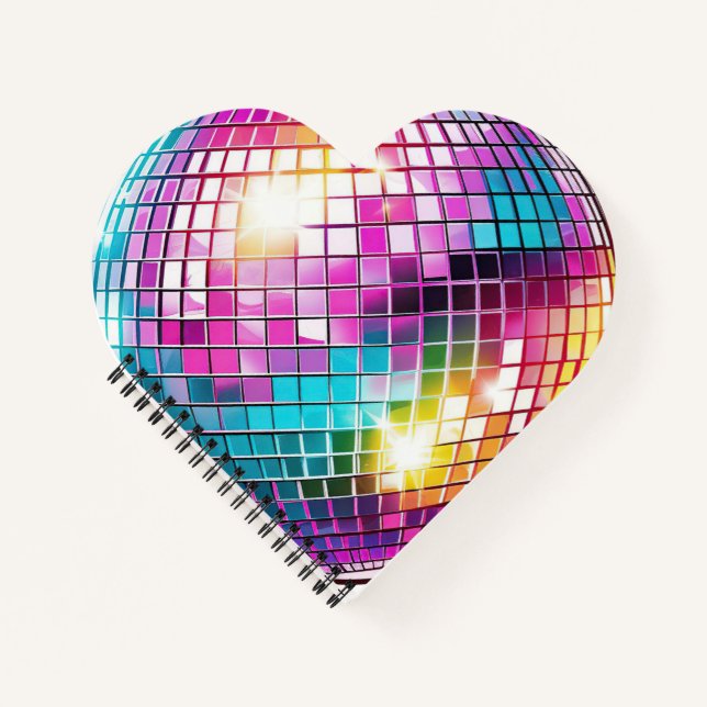 Pink Disco Ball Pattern Notebook (Front)