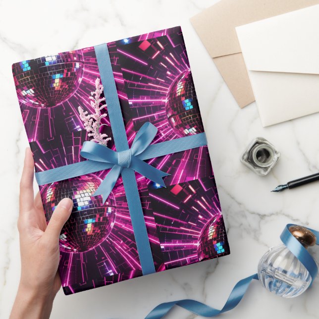 Pink Disco Ball Wrapping Paper (Gifting)