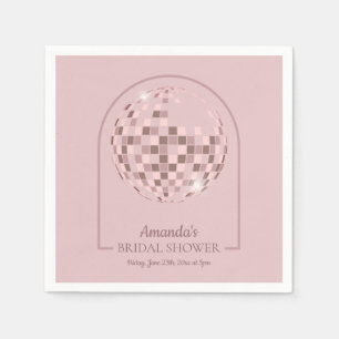 Pink Disco Boogie Bridal Shower Napkin