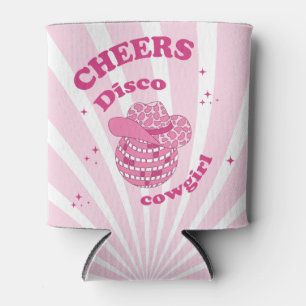 Pink Disco Cowgirl Birthday Party Can Cooler