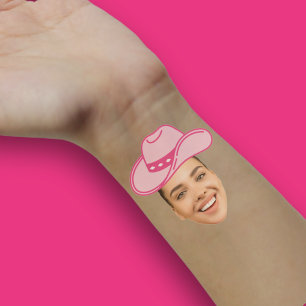 Pink Disco Cowgirl Customisable Bride Face Hand