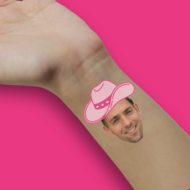 Pink Disco Cowgirl Customisable Groom Face Hand (Creator Uploaded)