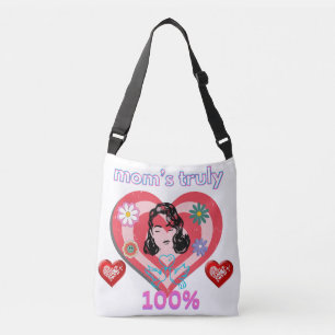 Pink Distress Retro Stay At Home Mum Wife Grandma Crossbody Bag