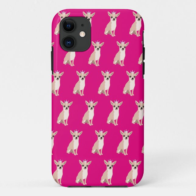 Pink Diva Chihuahua Cute Dog iPhone cover (Back)