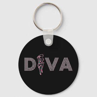 Pink Diva Key Ring