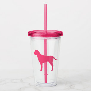 Pink Dog Acrylic Tumbler