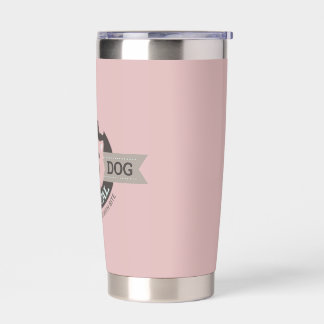 Pink Dog Digital Travel Mug Pink Insulated Tumbler