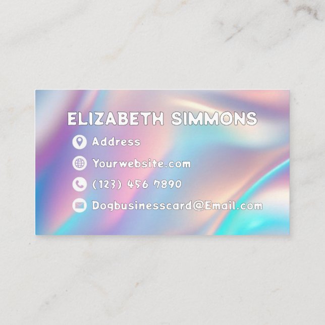 Pink Dog Grooming  Business Card (Back)